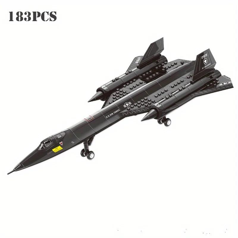 183PCS  Military SR-71 Blackbird Scout Small Tech Blocks, Collectible Block Toys for Halloween, Christmas Gifts