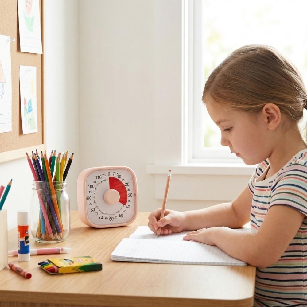 120 Minutes Countdown Alarm Clock Silent Operation Kitchen Timer  For Primary School Students