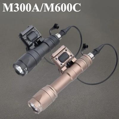 Tactical LED Flashlight M300A/M600C Weapon Light Ultra Pistol Gun Airsoft Handgun Scout Flashlight Glock MLOK Picatinny Rail