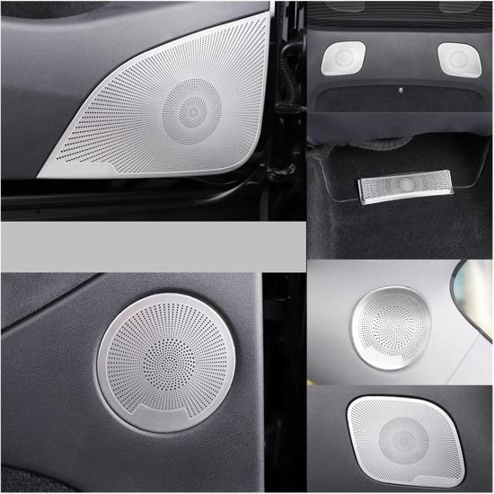 Compatible with Tesla Model Y 2021 2022 Interior Trim Car Audio Speaker Cover Sticker Door Loudspeaker Cover Under Seat Outlet Vent Trim (Color :