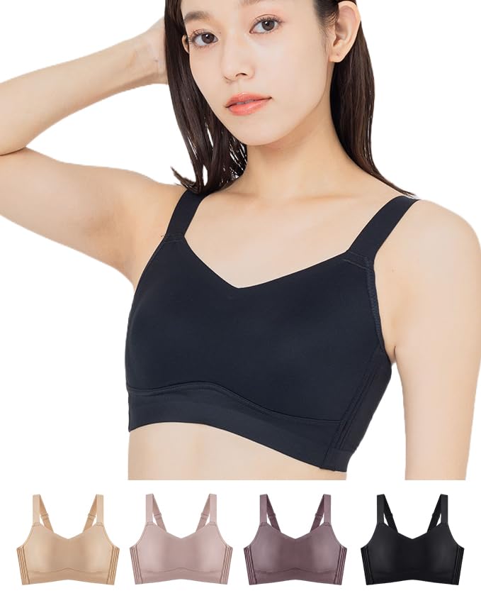 Veimia Seamless Minimizing Slimming Bra for Larger Comfortable and High Side Slimming No Sports Beautiful Day and Night Use Bra, Breasts, Breathable,