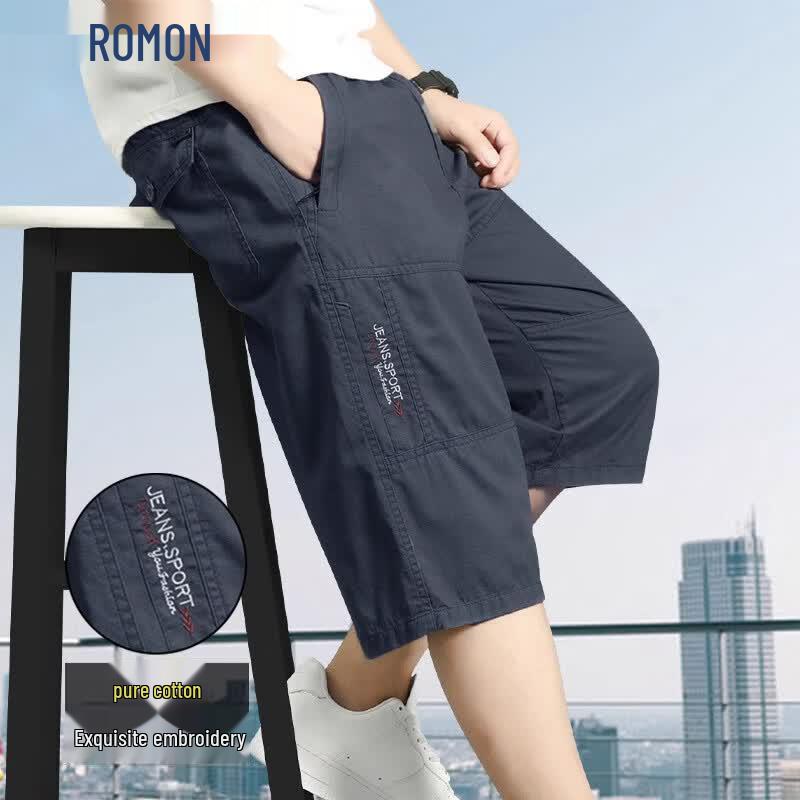 ROMON Men s Loose Summer Workwear Beach Shorts XL