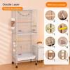 Luxury Bird Cage Large Parrot Birds Cages Accessories Drawer Wheels Birds Houses Lock Parrots Pigeon Feeder Birdcage Supplies