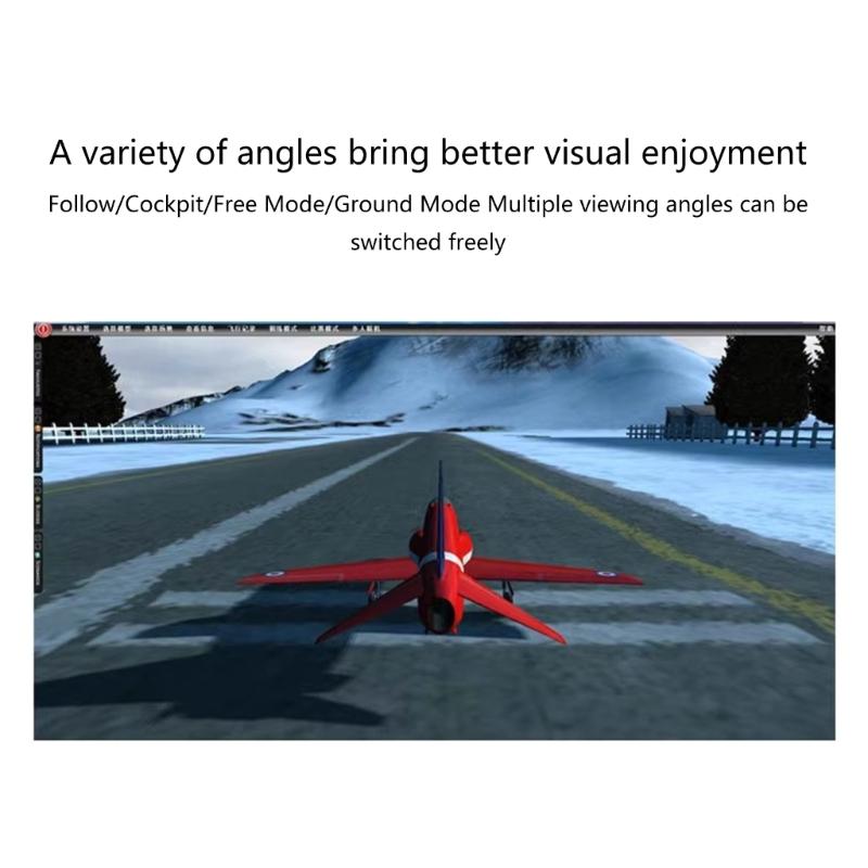 8 In 1 USB Flight Simulators FPVs Aircraft Helicopter Controllers with Cable for Learning & Practicing Flying Skill