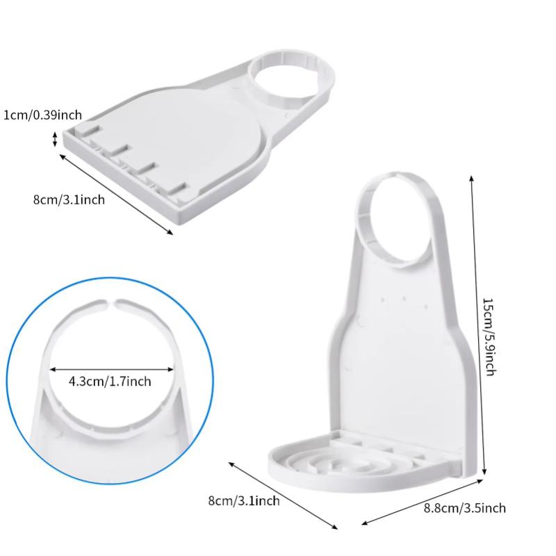 2PCS Laundry Liquid Holder Modern Fabric Softener Laundry DripCup Holder White/Black Laundry Detergent Holder ContainerOrganizer