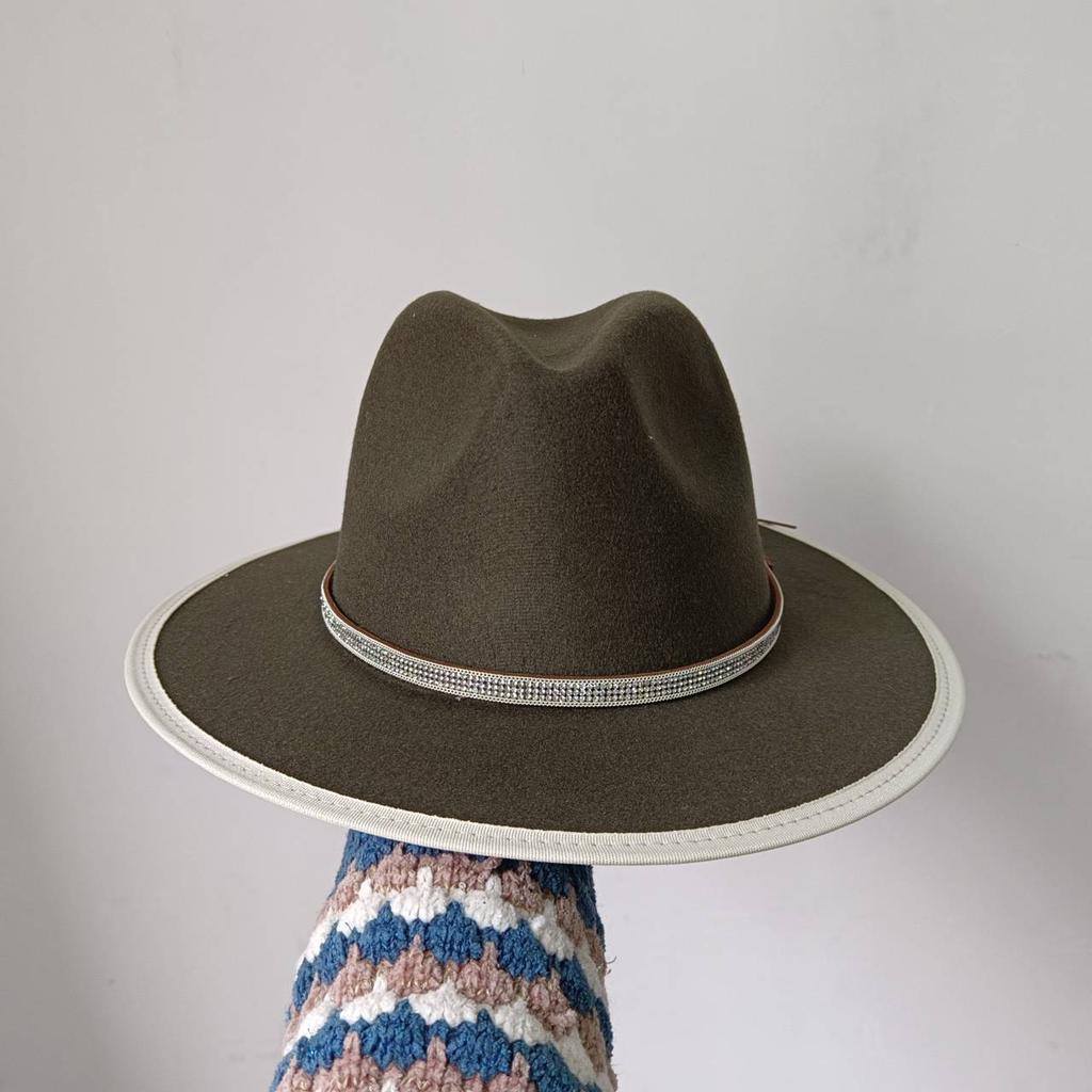 Bunte Perlen Fedoras Hut Herren Breiter Rand Fedoras Verbundener Jazzhut DIY Jazz Panama Schwarzer Hut Gorras para hombres