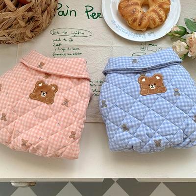 Pet Dog Four-legged Cotton Clothes Teddy Coat Winter Warm Clothes Small Dog Cartoon Clothes Poodle Thickening Jumpsuits Jackets