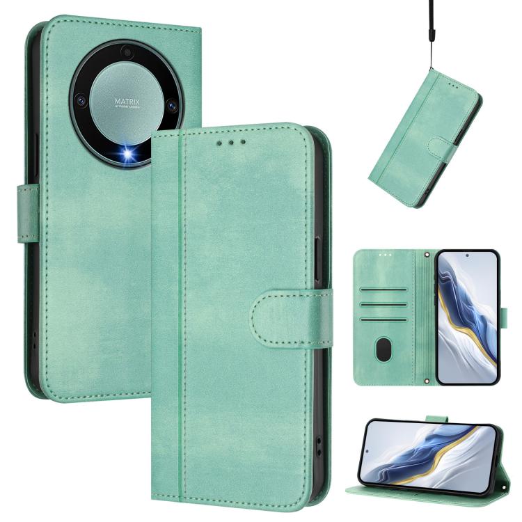 Linien-Spleißschnalle Retro Leder Handyhülle