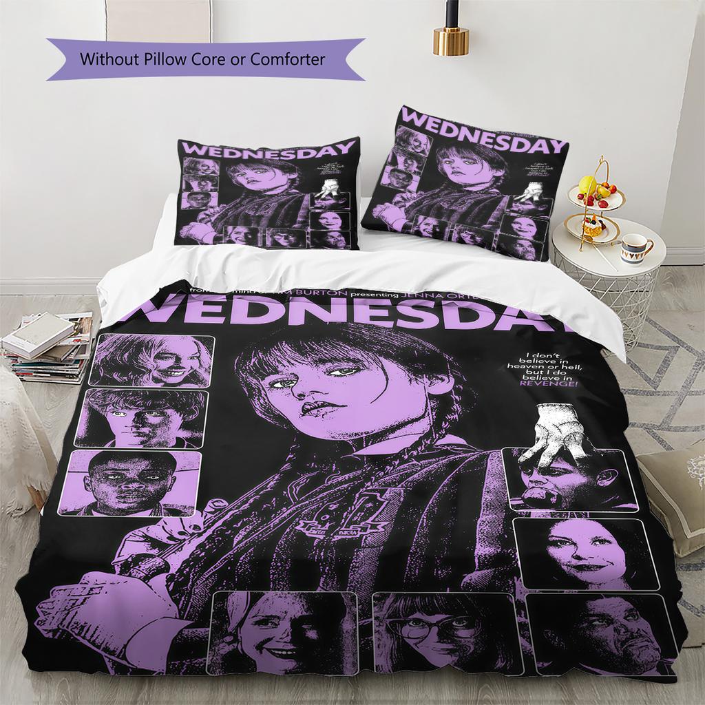 Comedy Pattern Bedding Quilt Set Quilt Cover Pillowcase Home Decoration Birthday Gift (1 * duvet cover + 2 * pillowcase, without core)