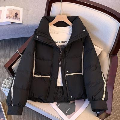 Korean Loose Stand Collar Parkas Coat Winter Thicken Cotton Padded Jackets Female Windproof Warm Winter Coat Women
