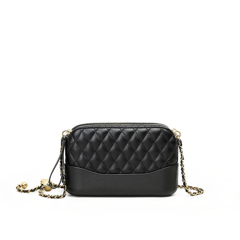 Bag Women'S Leather Crossbody Bag Fashion Versatile Shoulder Bag Rhombus Chain Bag Luggage