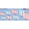 KOKUYO Tack Index Index Sticker Transparent Protective Film Extra Large 42 x 34mm 54 Pieces Red Ta-123R