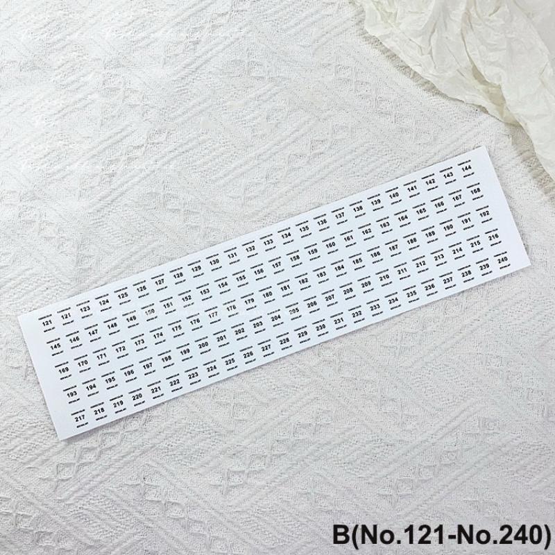 Nr. 1-240 Nagellack Nummer Aufkleber Etikett Farbe Gel Flasche Lippenstift Nägel Spitzen Display Nummerierung Maniküre Werkzeug Lack Kleber