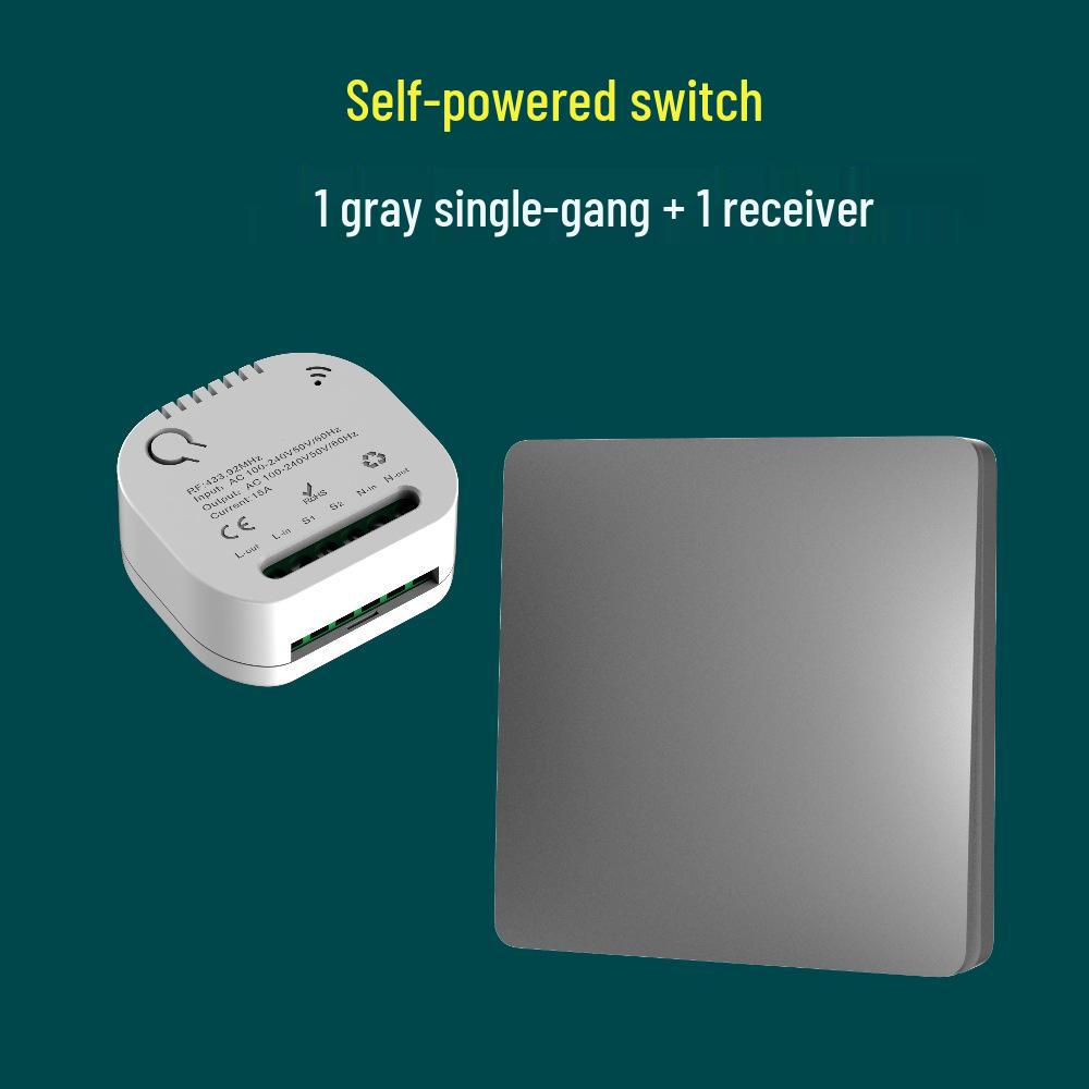 Întrerupător de lumină wireless cu auto-alimentare cu buton mare - Nu necesită cablare sau baterii