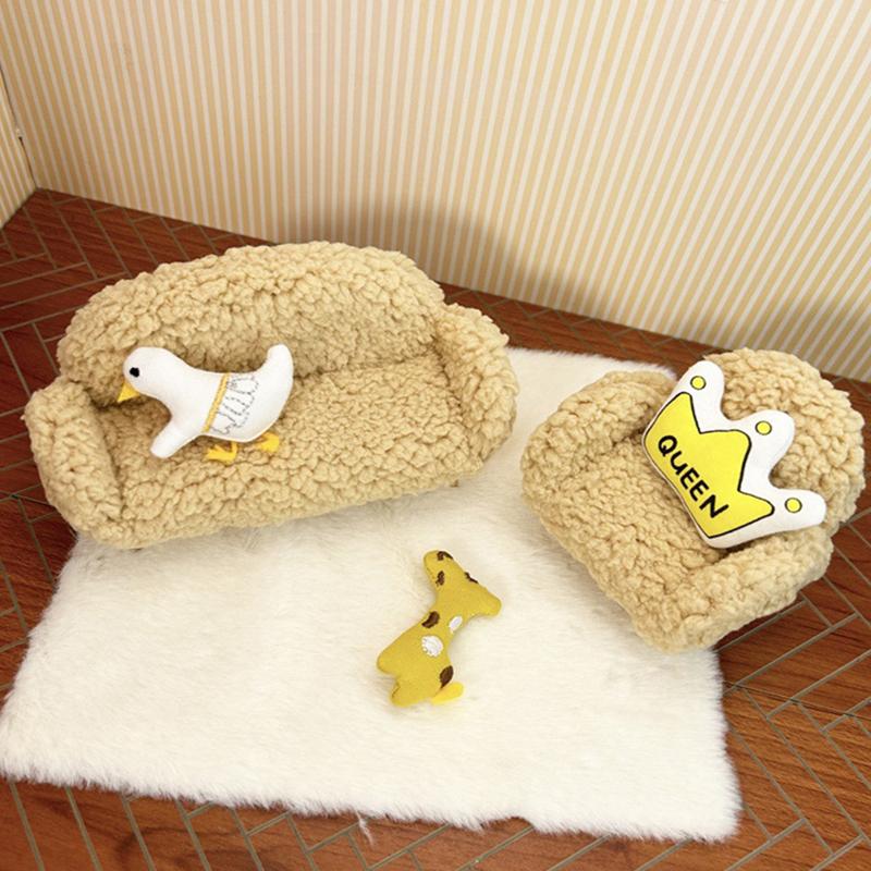1:12 Dollhouse Miniature Sofa Chair Soft Single Sofa Double Sofa With Pillow Trendy Toys Doll Home Furniture Decor Toy