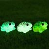 10pcs Glow In The Dark Luminous Frogs Figurines Miniatures  Micro Landscape Ornaments
