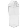 Leak-Proof Milk Bottle 500Ml Transparent Plastic Clear Body Drink Container for Juice Soda Water Lemon Tea Storage