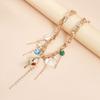 Trendy Ocean Inspired Tassels Shell Pendant Necklace Lightweight Alloy Layering Chain Casual Beach Neck Jewelry