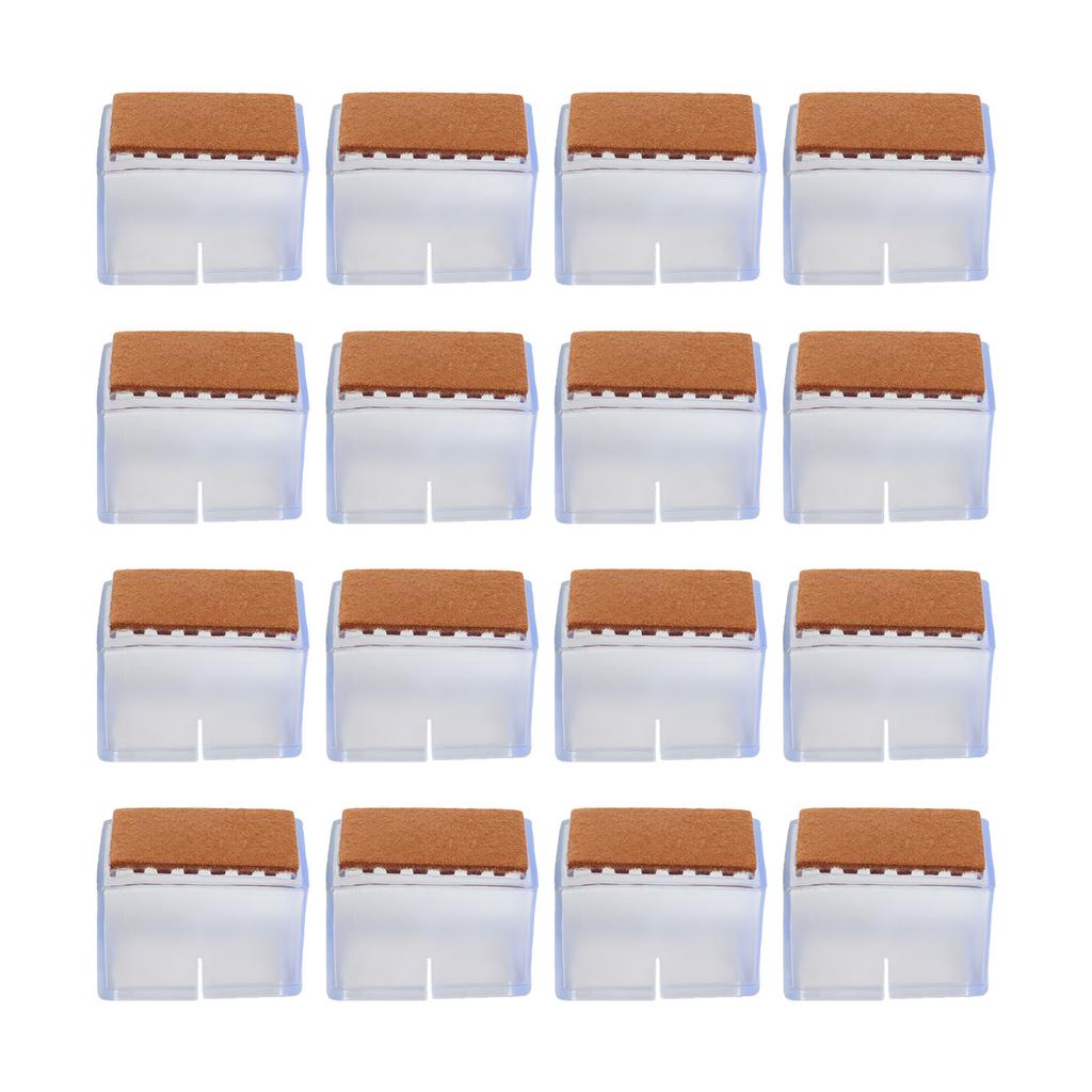 Pack of 16 Silicone Chair Leg Protectors, No Glue Required, Non-Slip Furniture Protector Cover for Hardwood Floors