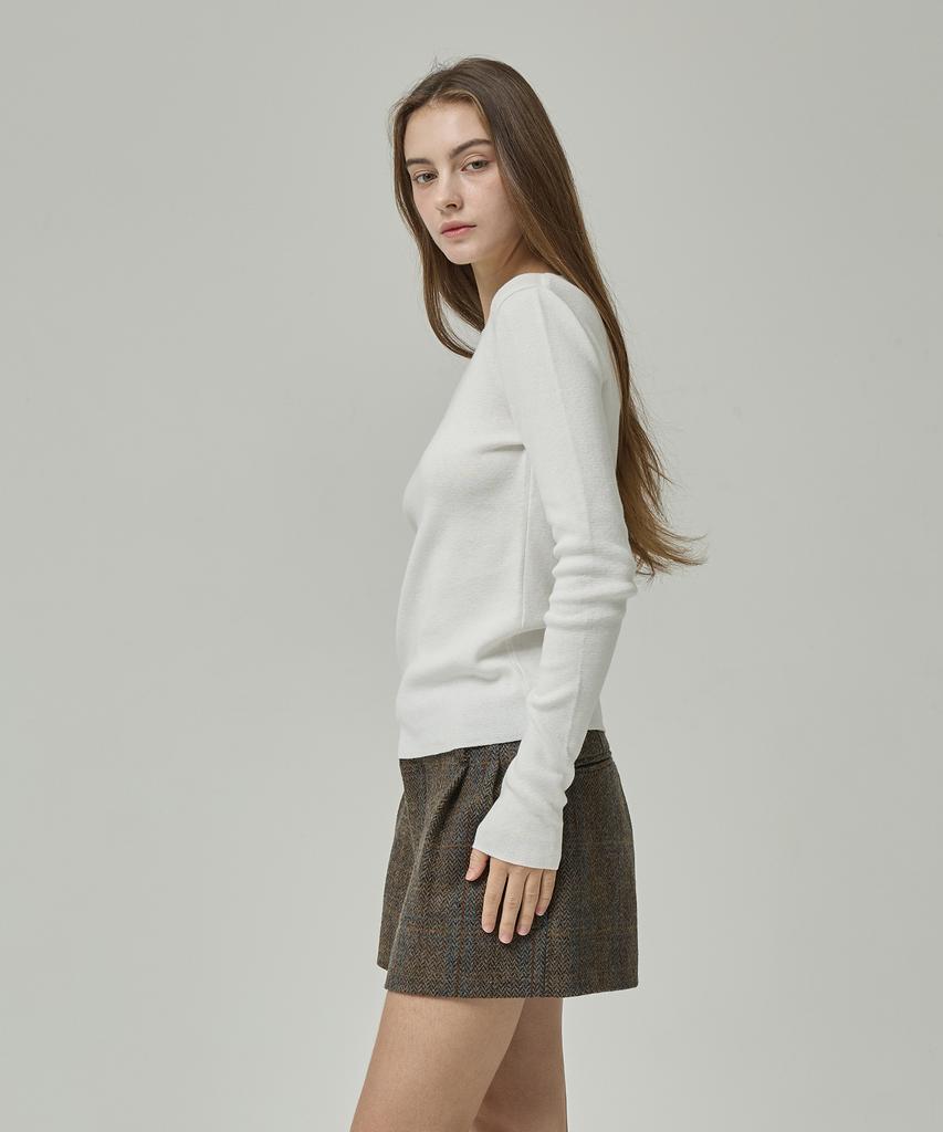 Lapineatteullie Essential Cashmere Knit Top White