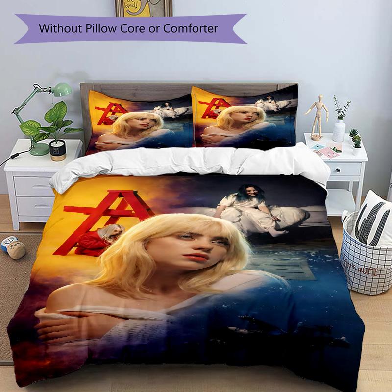 Surreal Music Album Cover Print 3Pcs Bedding Set,Duvet Cover with 2 Bedro,Pillowcase Home Birthday Gift