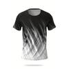 XXS-6XL Plus Size Men's T-shirt Gradient Print Summer Casual Outdoor Clothes Short Sleeve Tops Tees Men's Pullover Clothing