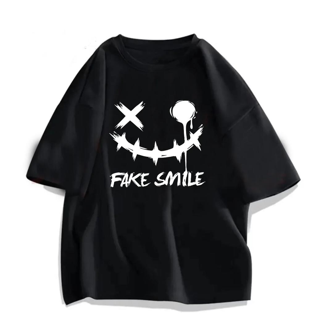 100% Cotton Summer T-shirt Trend Thin Color Breathable Casual Gothic Punk Style Harajuku Streetwear Oversize Gym Clothing