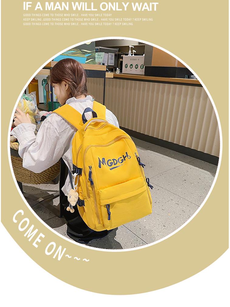 Korean Style Versatile Student Backpack - Large Capacity, Lightweight, Casual Travel Bag for Couples