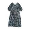 Krátký rukáv Plus size Bavlněné vintage květinové nové šaty pro ženy ležérní volné dlouhé letní šaty