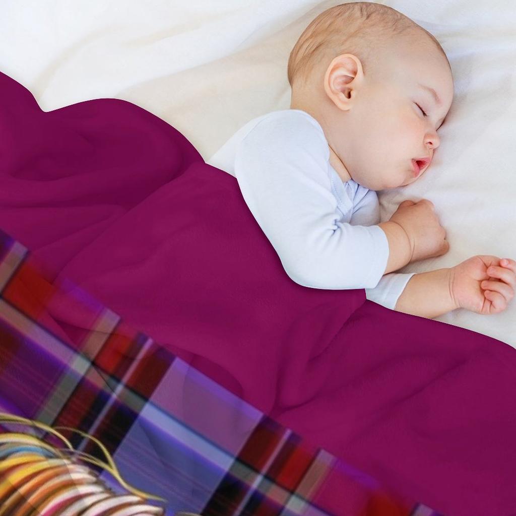 HiGHLaND CoW PRiNT ' TaRTaN BRuCe P ' BY SHiRLeY MacARTHuR Throw Blanket Stuffeds Plaid Loose Blankets For Sofas Blankets