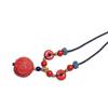 Retro Handmade Ethnic Red Sand Necklace - Unique Fashion Accessory for Women & Couples