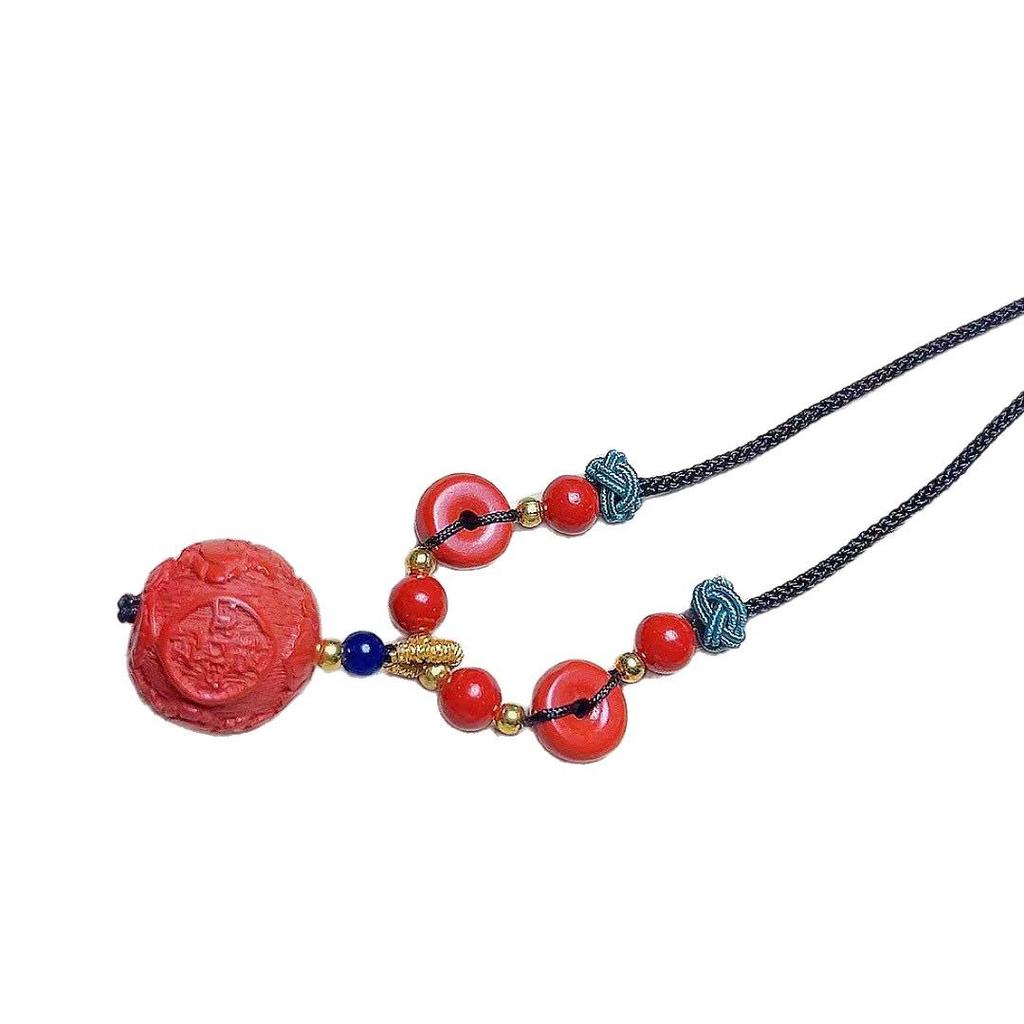 Retro Handmade Ethnic Red Sand Necklace - Unique Fashion Accessory for Women & Couples