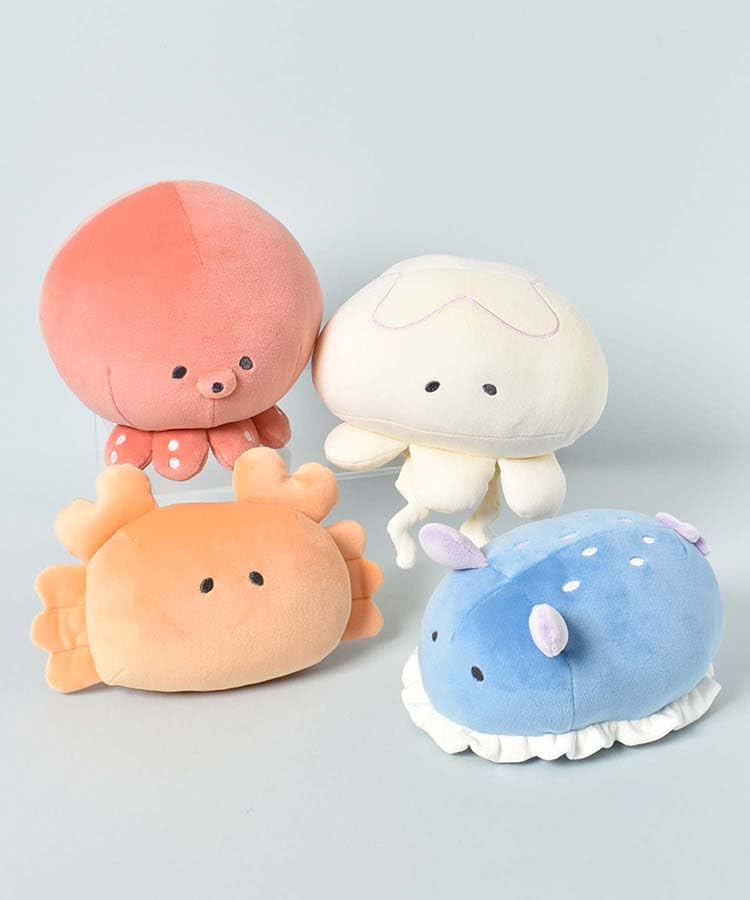 ACCENT A soft and cuddly plush toy featuring a sea Perfect for interior or as a Bleu Bleuet - creature/animal (jellyfish). decoration, photography,
