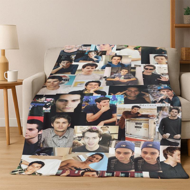 Dylan O’Brien DOB Actor Flannel Blanket Soft Warm Blanket Throw Blanket for Bedroom Living Room Bed Travel Picnic Gift Kids