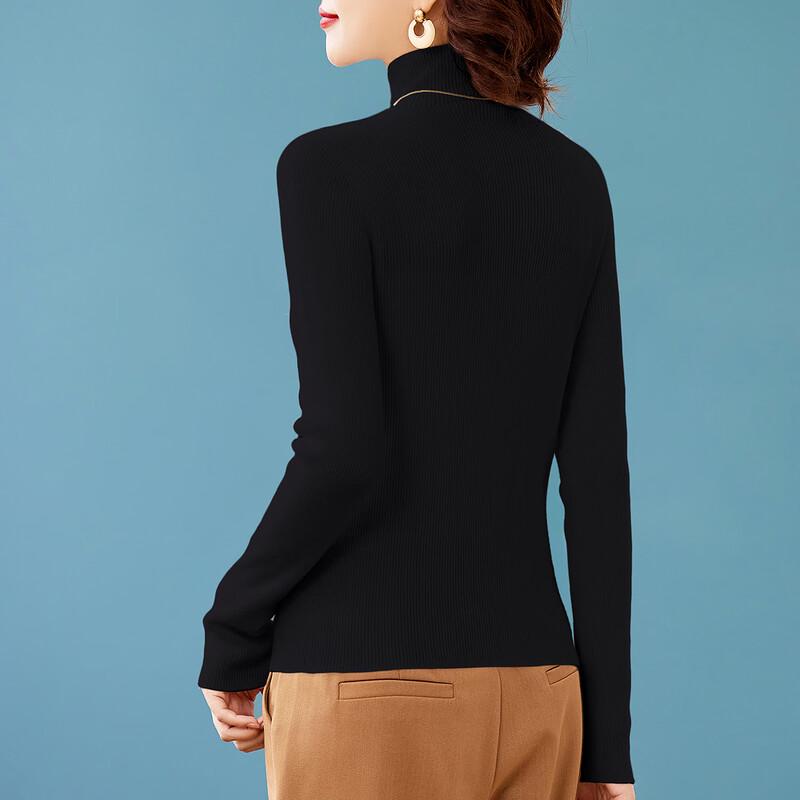 KAVON Women's 100% Merino Wool Turtleneck Sweater