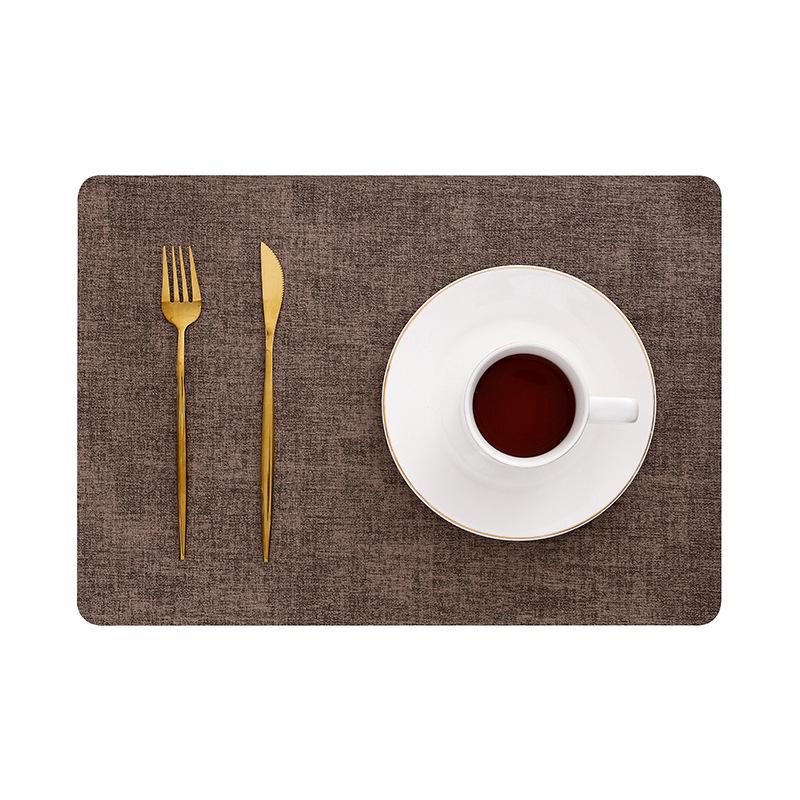 1/4/6PCS Faux Leather Cream Placemats for Dining and Kitchen Table Washable Place Mats Non-Slip PU Table Mats for Homing Outdoor 1pc 30x45cm