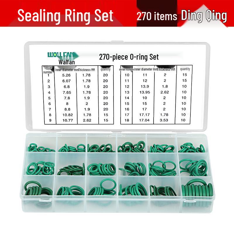 Nitrile Rubber O-Ring Kit: Oil & Heat Resistant for Auto A/C Repair