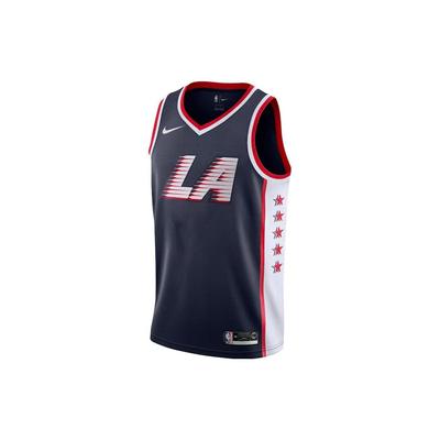 X NBA Los Angeles Clippers 18-19 City Edition SW Trikot Buchstabendruck Lässig Locker Basketball Tanktop Herren Oberteile Marineblau AJ4617-419