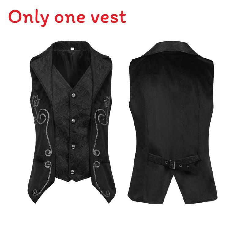 Gothic Halloween Steampunk Vest For Men And Women With Dark Pattern For Stage Performances