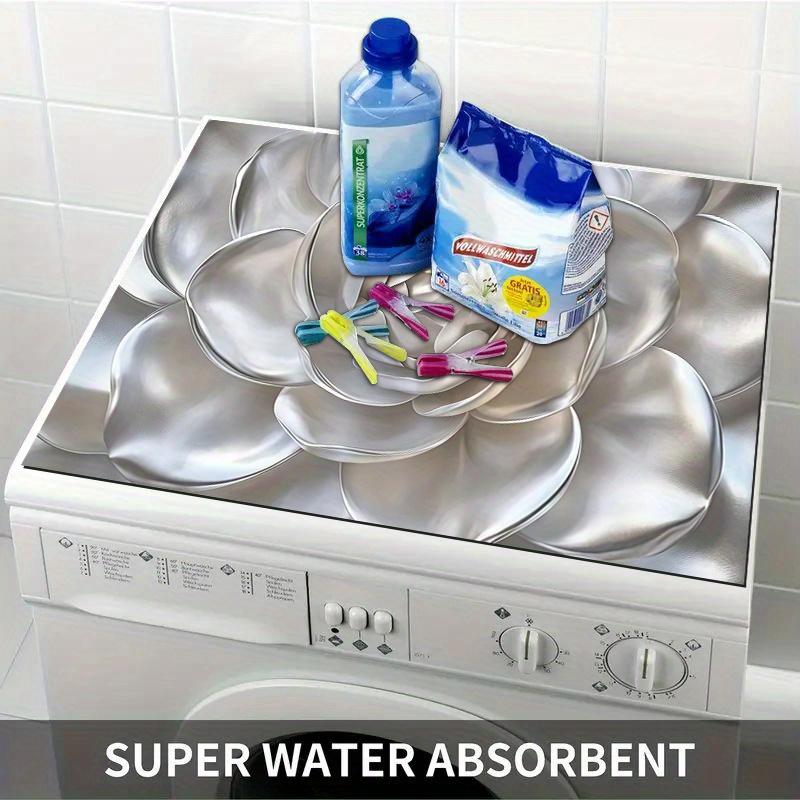 1Pcs Rubber Drying Mat With Lotus Pattern For Coffee Shop Restaurant Kitchen Carpet Tableware Durable Diatom Mud Table Mat Pet Mat Coffeeware