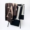 High-end wool shawl scarf autumn and winter fashion light luxury letter high-end scarf cape thickened warm shawl
