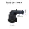 high quality NW6 black connector water pipe fittings  90 degree 1pc