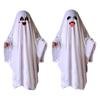 Scary Ghost Poncho Robe White Ghost Cosplay Costume Funny Halloween Cloak Cape  Stage Performance