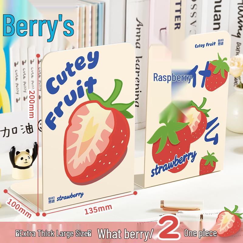 Cute Metal Bookends for Students - Book Clips & Desktop Storage Supports