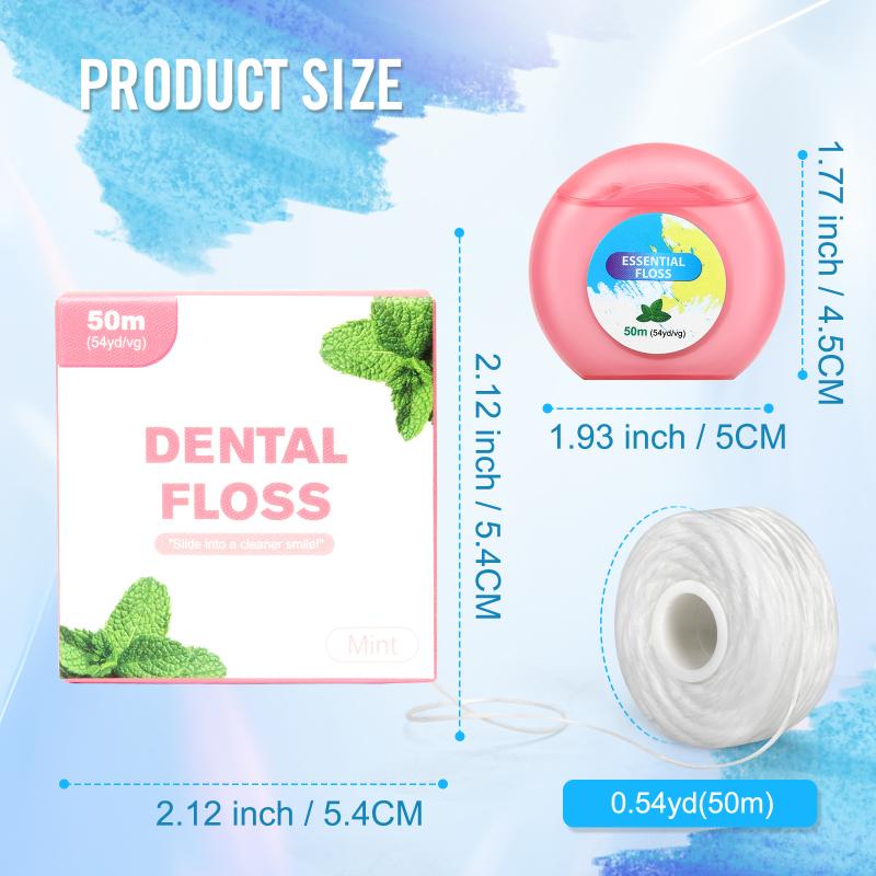 Portable 50M Dental Flosser Oral Care Essential Floss Roll Toothpicks Dentistry Floss With Case Dental Hygiene Teeth Clean Tools
