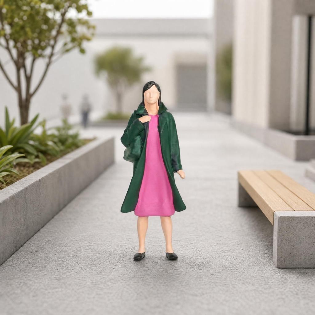 Stehende menschliche Figur Realistische Mini-Figuren mit gemalten Details Winzig
