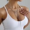 Multi Layer Pearl Tassel Brooch Necklace Multiple Functions Luxury Delicate Pin Pendant Necklace Jewelry Accessories