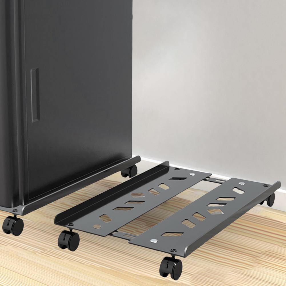 PC Stand Computer Tower Stand with Rolling Caster Wheels Adjustable Heavy-Duty PC Tower Stand Steel PC Floor Cart Desktop Stand