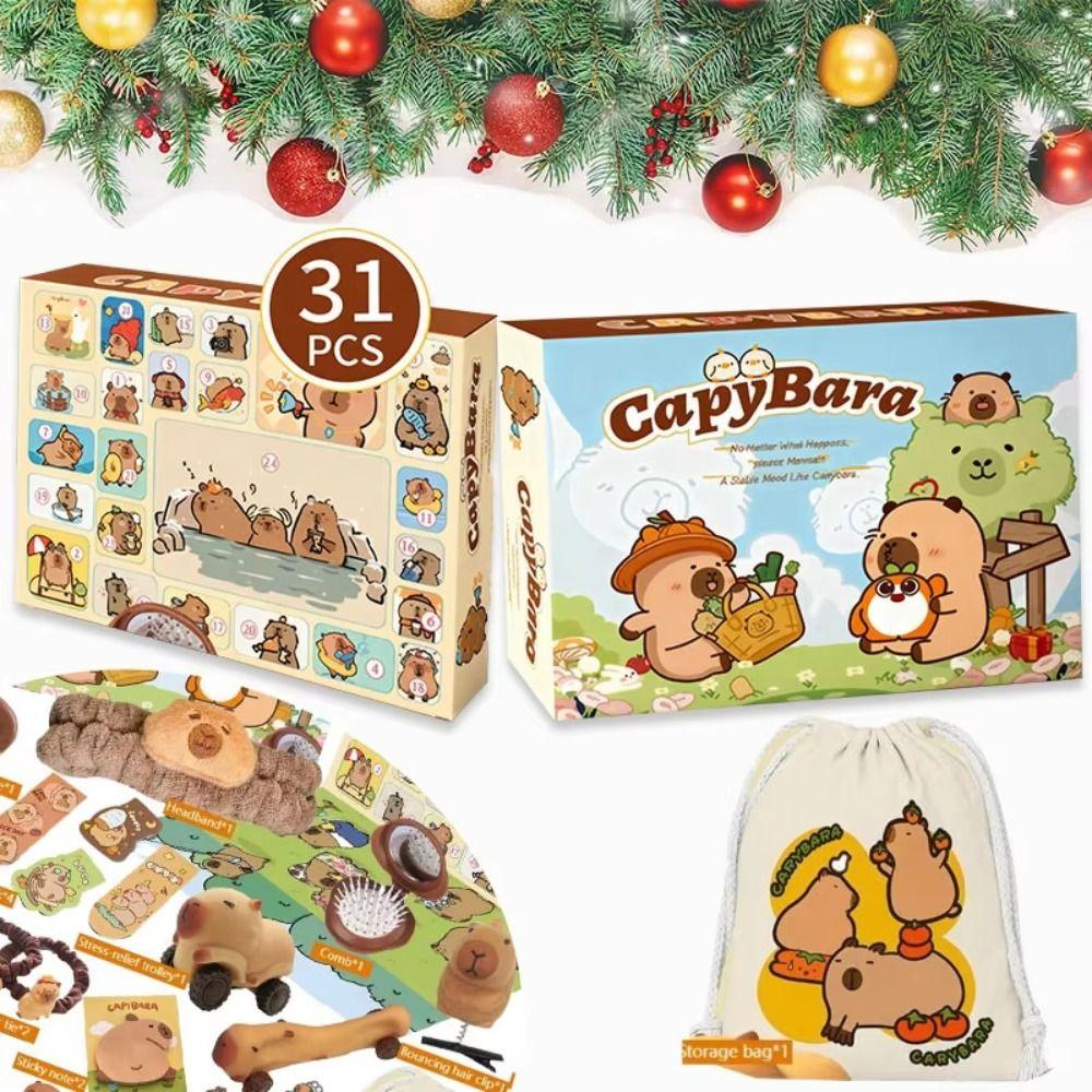 Anime Figure Models Capybara Advent Calendar Countdown Capybara Themed Set Capybara Blind Box Calendar Cartoon Surprise