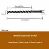 High-Speed Steel Extended Straight Shank Three-Flute End Mill, 2.5-10mm, White Steel